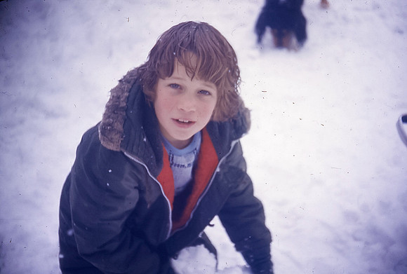 long hair in snow