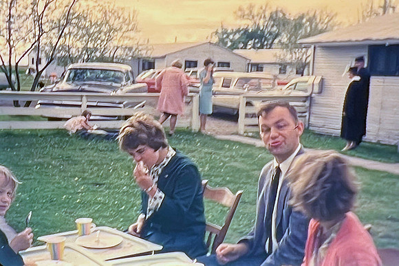 19660605 ish Alaina, Becky, Jim, Jenelle at Dick's Graduation