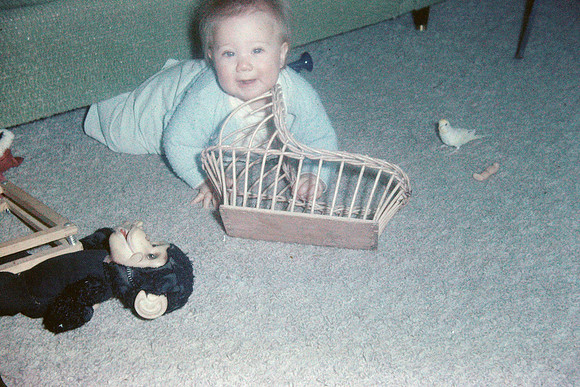 19630700 Kecia with basket and bird