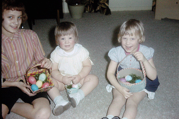 19640329 Easter Baskets Jenelle, Kecia, Alaina