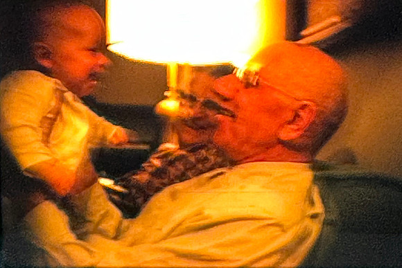 19651225 Erik 4 mos with G Nels Olsen