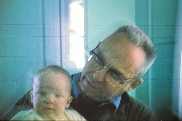 19651225 Erik 4 mos with Ed Schindler