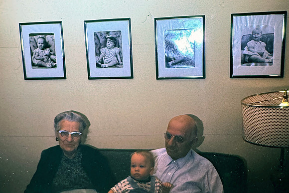 19660300 Erik with Great Grand parents Olsen