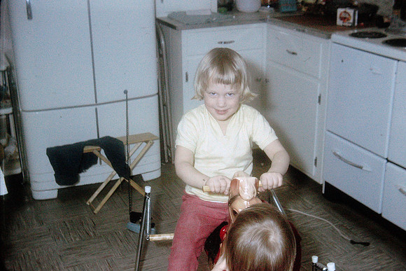 19640900 Alaina on rocking horse