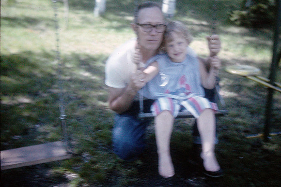 19630900 Don and Alaina on swing